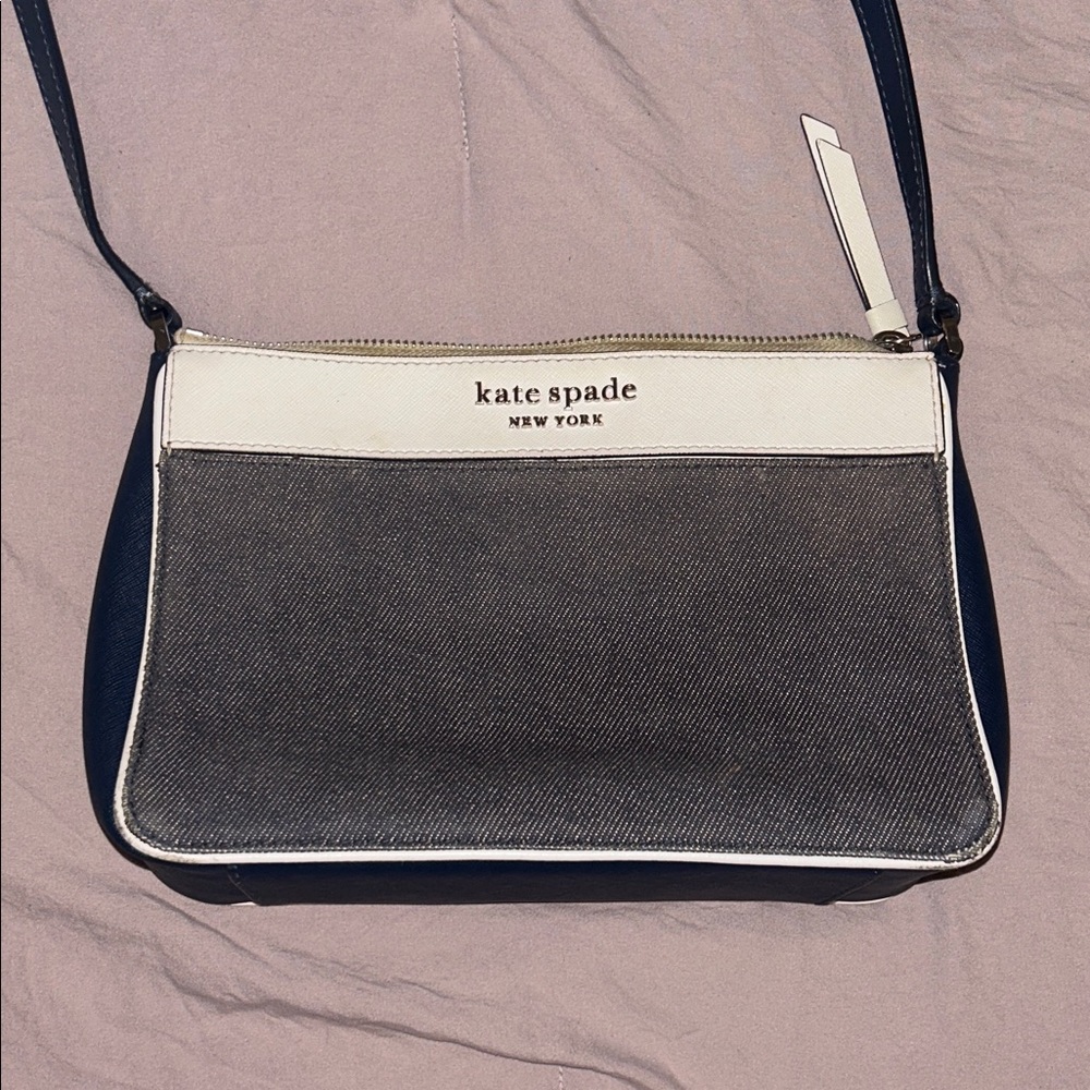 Kate Spade Navy and White Crossbody Bag